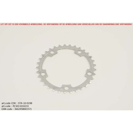 Kettingblad 33T Shimano Binnenblad  BCD110 zilver Zephyr - TA-Specialities