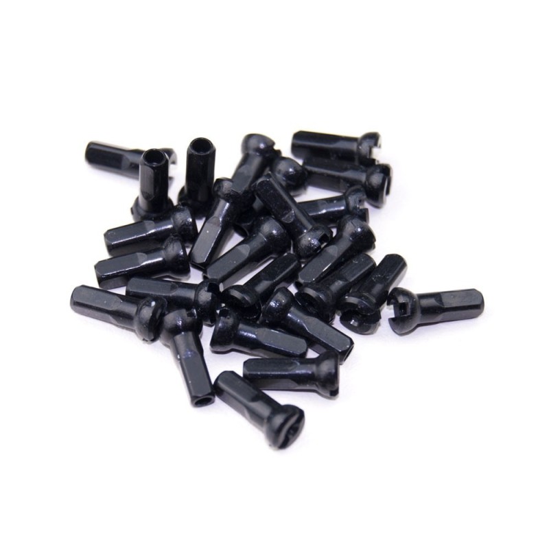 zwarte aluminium nippels 14mm 14G Sapim zwarte aluminium nippels 14mm 14G Sapim