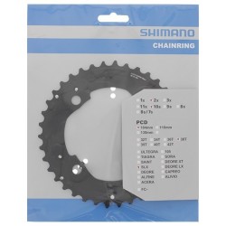 Kettinglad 38T Shimano SLX FC-M675 10sp Compact BCD104 zwart