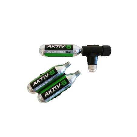 3x 16gr Aktiv-8 Co2 pomp met 3 CO2 patronen