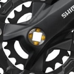 Shimano Crankset FC-M371MTB 9-Sp 175mm 48X36X26 vierkant zwart