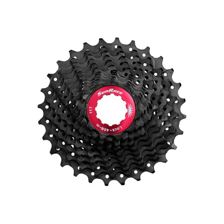Cassette 11 speed 11-28T Shimano passing: SunRace CSRX1 zwart