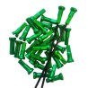 Sapim groene aluminium Polyax spaaknippels 14mm ( 100 stuks)