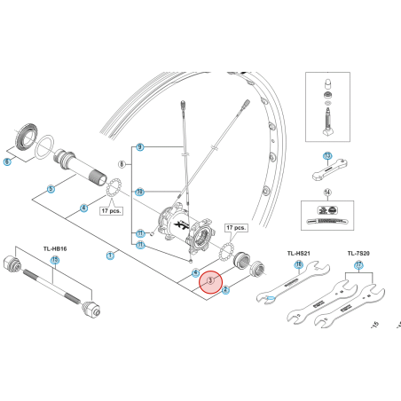 Shimano Conus Rechts M19 HB-M788 - Y2UC08000