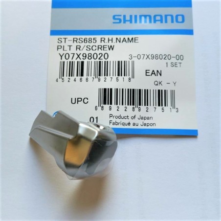 Naamplaatje & Boutje Shimano ST-RS685 rechts - Y07X98020