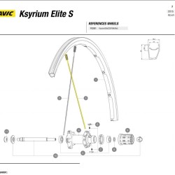 spaak achterwiel Mavic Ksyrium Elite / Elite S  cassettezijde 275mm