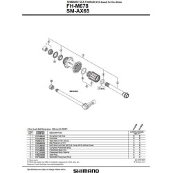 Shimano Achteras Compleet FH-M648/FH-M678 Zee - Y3TL98010