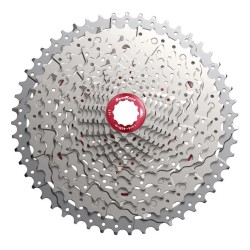 cassette 12 speed 11-50T silver Shimano HG| Sunrace CSMZ90 - vooraanzicht