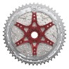cassette 12 speed 11-50T silver Shimano HG| Sunrace CSMZ90 - achteraanzicht