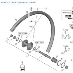 linker conus met borgmoer Shimano achteras FH-MT501 Steekas Y0KD98030