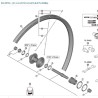 linker conus met borgmoer Shimano achteras FH-MT501 Steekas Y0KD98030