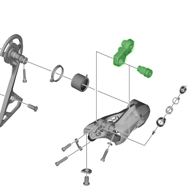 as-unit voor achterderailleur Shimano Ultegra RD-R8000 Y3E998020, RD-RX810, RD-RX600 as-unit voor achterderailleur Shimano Ultegra RD-R8000 Y3E998020, RD-RX810, RD-RX600