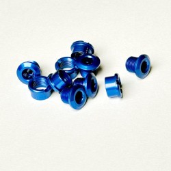 5 stuks blauwe bladbouten, bus Ø10x5.5mm, aluminium
