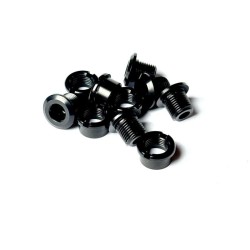 5 stuks zwarte bladbouten, bus Ø10x5.5mm, aluminium