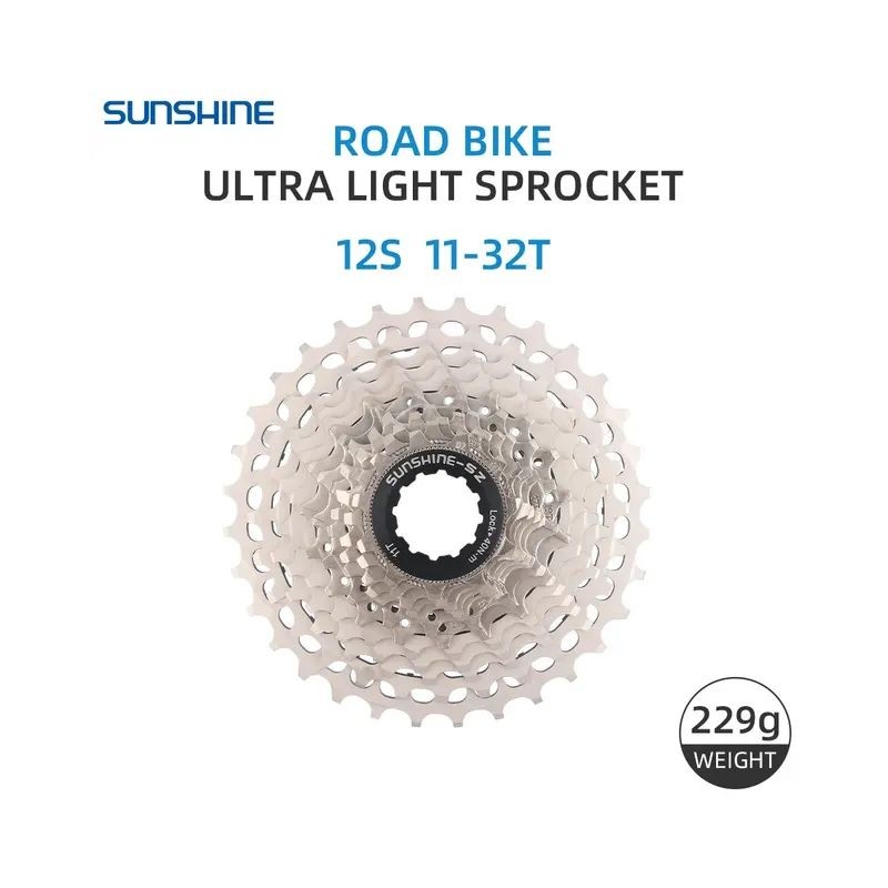 12 speed cassette 11-32 Shimano HG passing | Sunshine vooraanzicht