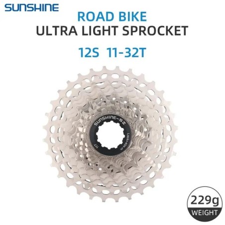 12 speed cassette 11-32 Shimano HG passing | Sunshine vooraanzicht