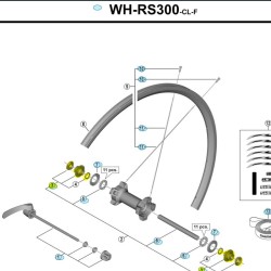Shimano lock nut / Conus Y49U98020 voorwiel WH-RS21 WH-RS31 WH-RS61 WH-RS300 Y49U98020