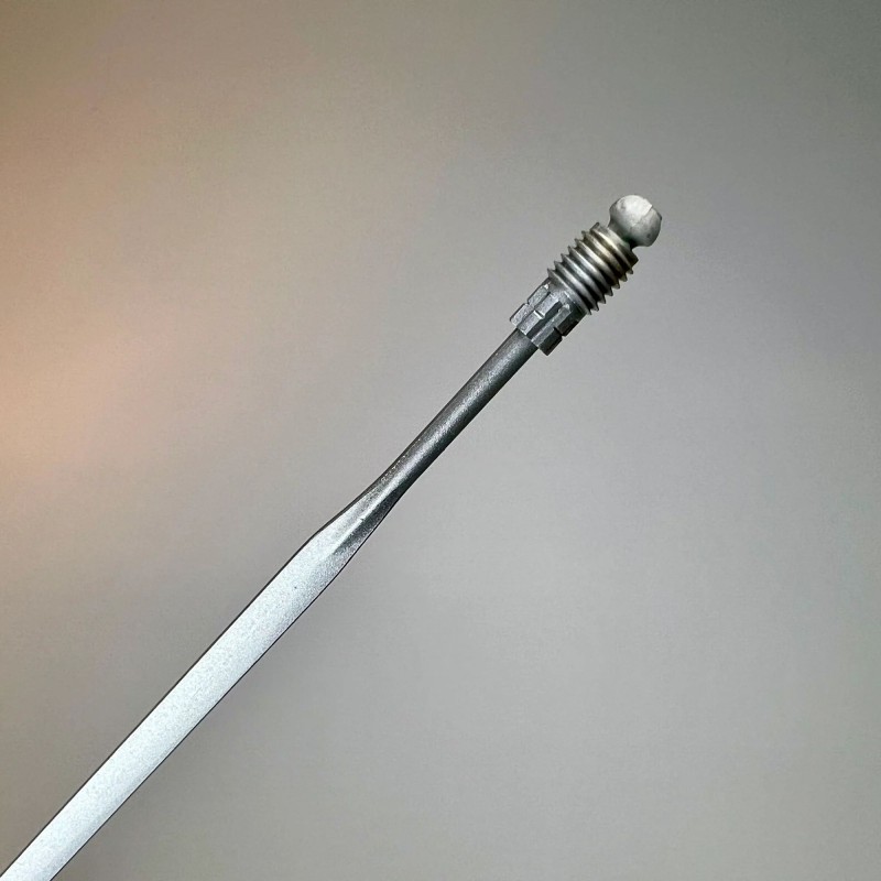 spaak Ksyrium SSC SL (2004-2007) zilverkleurig, straight pull, plat, zicral, geintegreerde nippels 272mm