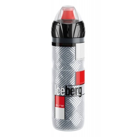 Elite Iceberg Thermo Bidon 650 ml – Rood | Isolerende sportbidon voor wielrennen en MTB