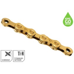 KMC X12 12 speed ketting gold waxed  126 schakels incl. verbindingsschakel