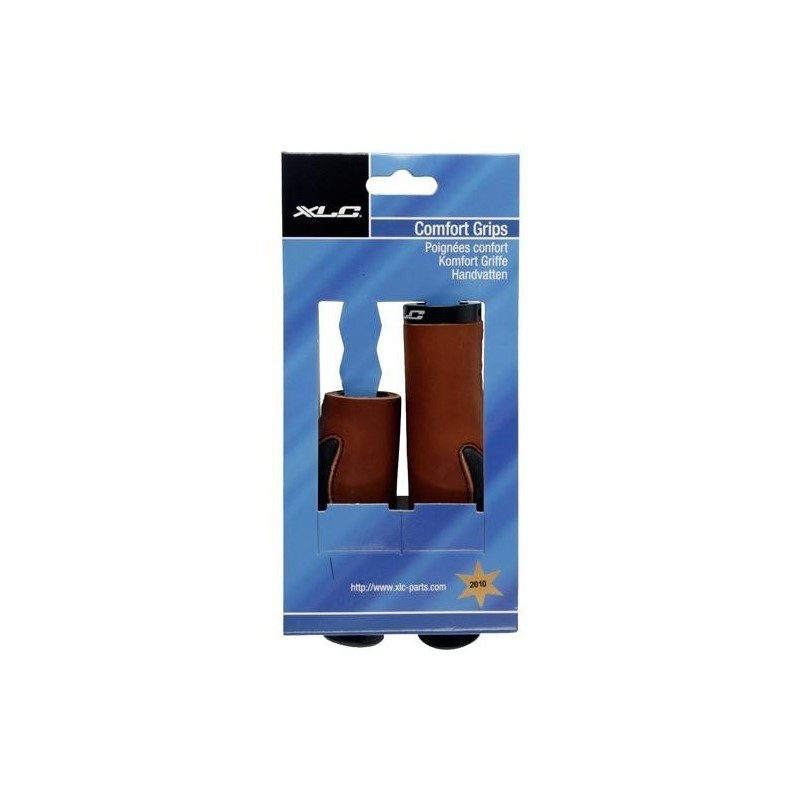XLC Handvat Retro II Leer 138/95mm - bruin